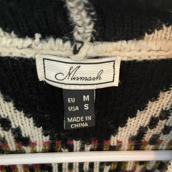 Mismash Multicolor Geometric Open Front Cardigan (Sz S) - Picture 3 of 6